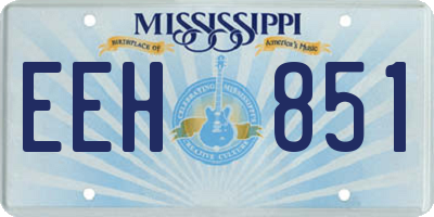 MS license plate EEH851