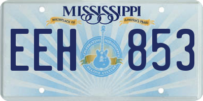 MS license plate EEH853
