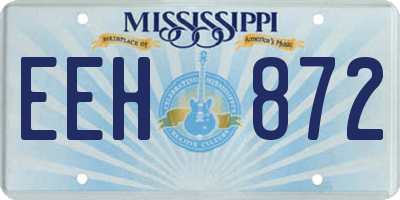 MS license plate EEH872
