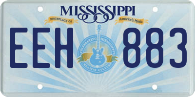 MS license plate EEH883