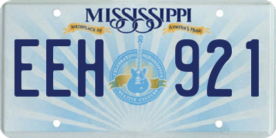 MS license plate EEH921