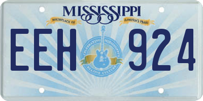 MS license plate EEH924