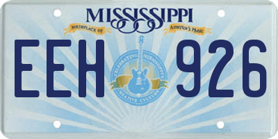 MS license plate EEH926