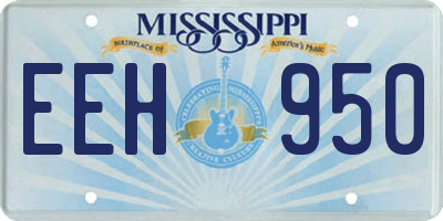 MS license plate EEH950