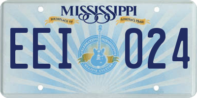 MS license plate EEI024