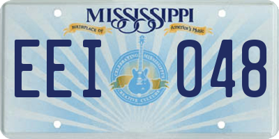 MS license plate EEI048