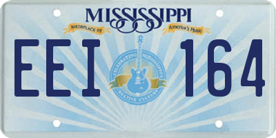 MS license plate EEI164