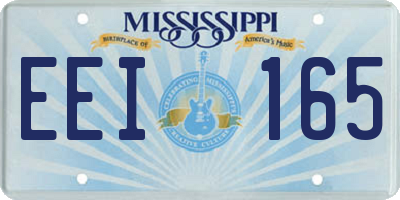 MS license plate EEI165