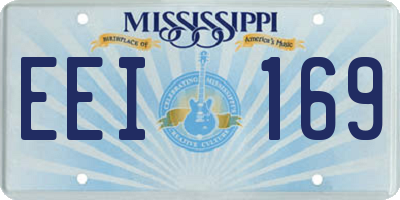 MS license plate EEI169