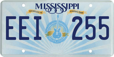 MS license plate EEI255