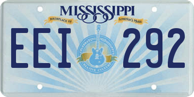 MS license plate EEI292