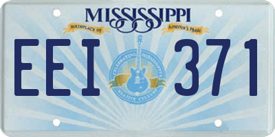 MS license plate EEI371