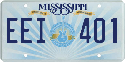MS license plate EEI401
