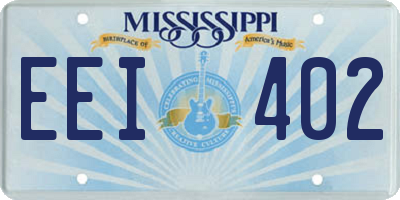 MS license plate EEI402