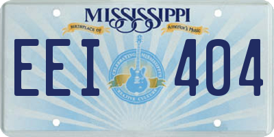 MS license plate EEI404