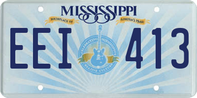 MS license plate EEI413
