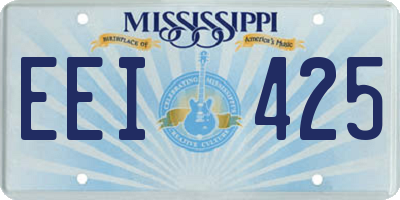 MS license plate EEI425