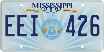 MS license plate EEI426