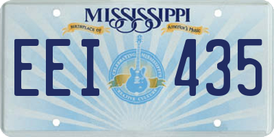 MS license plate EEI435