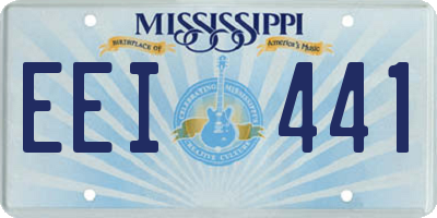 MS license plate EEI441