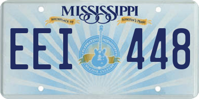 MS license plate EEI448