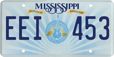 MS license plate EEI453