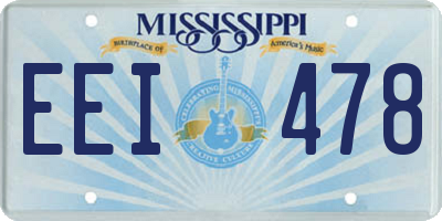 MS license plate EEI478