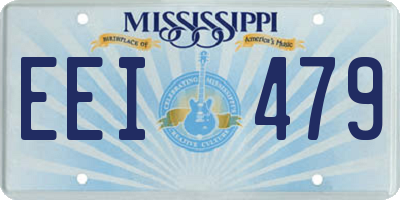 MS license plate EEI479