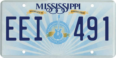 MS license plate EEI491