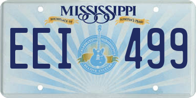 MS license plate EEI499