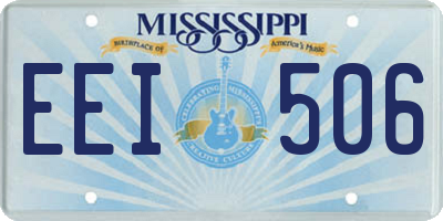 MS license plate EEI506
