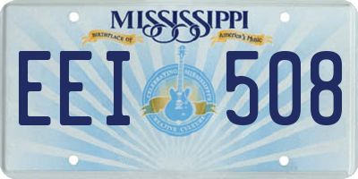 MS license plate EEI508