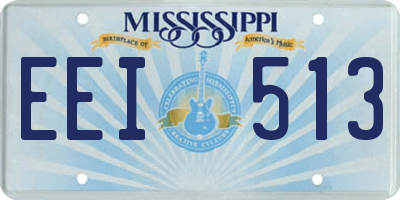 MS license plate EEI513