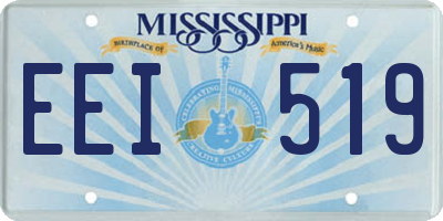 MS license plate EEI519