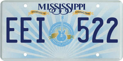 MS license plate EEI522