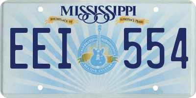 MS license plate EEI554