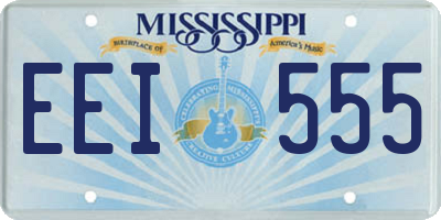 MS license plate EEI555