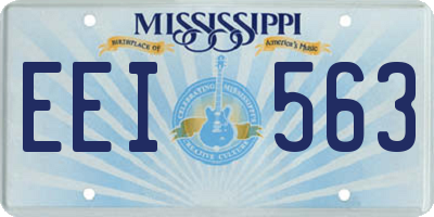 MS license plate EEI563