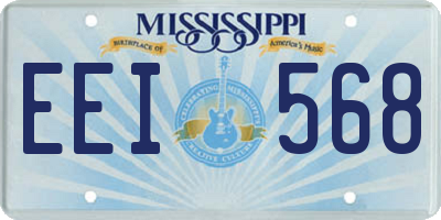 MS license plate EEI568