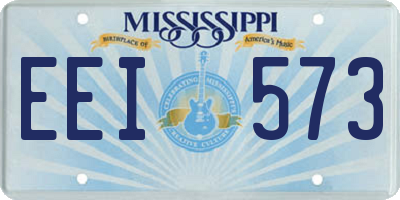 MS license plate EEI573