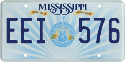 MS license plate EEI576