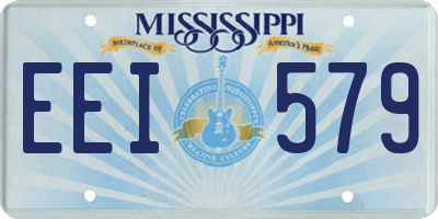 MS license plate EEI579
