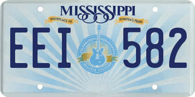 MS license plate EEI582