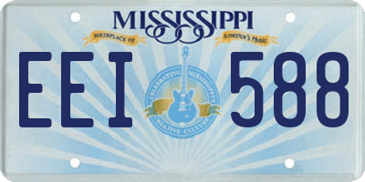 MS license plate EEI588