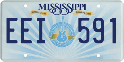 MS license plate EEI591