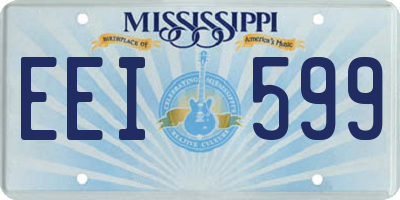MS license plate EEI599