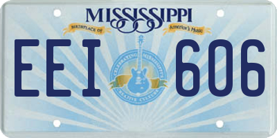 MS license plate EEI606