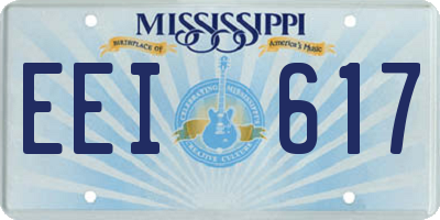 MS license plate EEI617