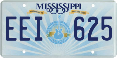 MS license plate EEI625