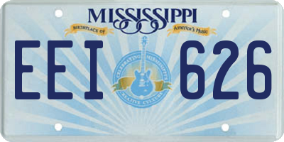 MS license plate EEI626